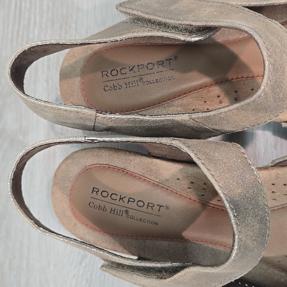 Rockport By Cobb Hill Women Ankle Leather Wesge Clog Shoes Sz 9M - Picture 4 of 11